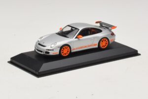 Porsche 911 997 GT3 RS Sidabrinė Oranžinė Minichamps 1:43 403066013 Metalas - nuotrauka 2 iš 4