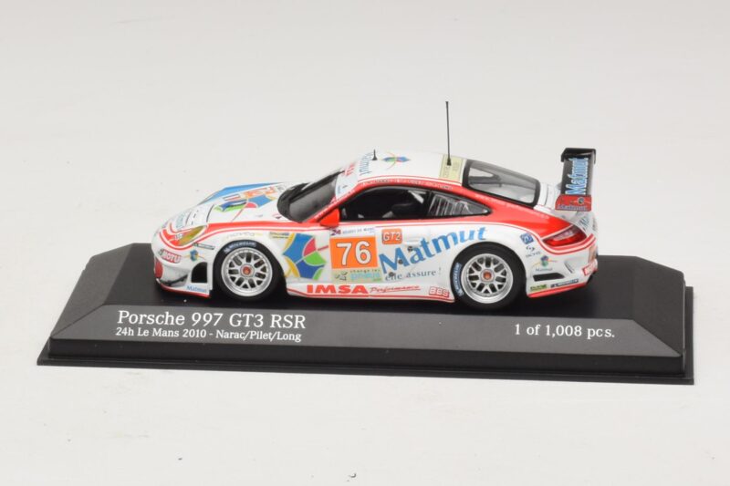 Porsche 911 997 GT3 RSR GT2 #76 R. Narac / J-K. Vernay / P. Pilet 24 Hours of Le Mans 2010 Minichamps 1:43 Porsche 911 997 GT3 RSR GT2 #76 R. Narac / J-K. Vernay / P. Pilet 24 Hours of Le Mans 2010 Minichamps 1:43 410106976 Metalas