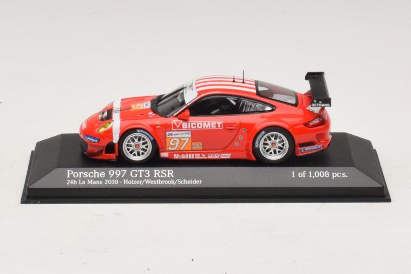 Porsche 911 997 GT3 RSR GT2 #97 M. Holzer / R. Westbrook 24 Hours of Le Mans 2010 Minichamps 1:43 Porsche 911 997 GT3 RSR GT2 #97 M. Holzer / R. Westbrook 24 Hours of Le Mans 2010 Minichamps 1:43 410106997 Metalas