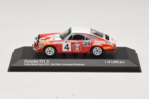 Porsche 911 S #4 G. Larrousse / J-C. Perramond 2nd Place Rally Monte Carlo 1972 Minichamps 1:43 400726804 Metalas