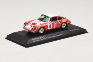 Porsche 911 S #4 G. Larrousse / J-C. Perramond 2nd Place Rally Monte Carlo 1972 Minichamps 1:43 400726804 Metalas - nuotrauka 2 iš 4