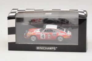 Porsche 911 S #4 G. Larrousse / J-C. Perramond 2nd Place Rally Monte Carlo 1972 Minichamps 1:43 400726804 Metalas - nuotrauka 4 iš 4