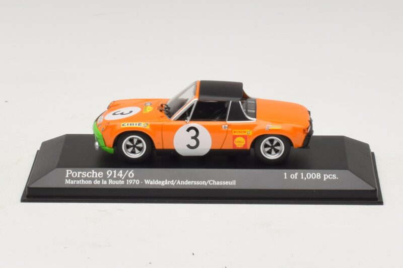 Porsche 914/6 #3 B. Waldegard / O. Andersson Marathon de la Route 1970 Minichamps 1:43 Porsche 914/6 #3 B. Waldegard / O. Andersson Marathon de la Route 1970 Minichamps 1:43 400706503 Metalas