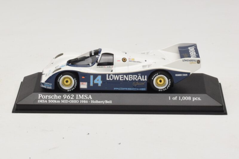 Porsche 962 IMSA #14 A. Holbert / D. Bell Mid-Ohio 500km 1986 Minichamps 1:43 Porsche 962 IMSA #14 A. Holbert / D. Bell Mid-Ohio 500km 1986 Minichamps 1:43 400866514 Metalas