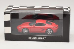 Porsche Cayman 987 S Raudonas Minichamps 1:43 400065620 Metalas - nuotrauka 4 iš 4