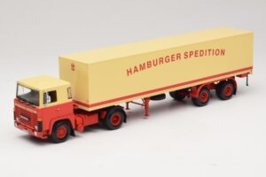 Scania LB111S Koffersattelzug Hamburger Spedition Minichamps 1:43 499123880 Metalas