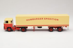 Scania LB111S Koffersattelzug Hamburger Spedition Minichamps 1:43 499123880 Metalas - nuotrauka 3 iš 6