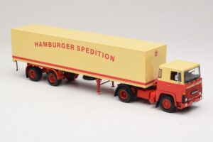Scania LB111S Koffersattelzug Hamburger Spedition Minichamps 1:43 499123880 Metalas - nuotrauka 4 iš 6