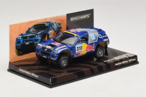 Volkswagen Race Touareg Red Bull #310 J. Kleinschmidt / F. Pons Dakar Rally 2005 Minichamps 1:43 436055310 Metalas - nuotrauka 2 iš 5