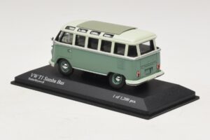 Volkswagen T1 Samba Bus Turkio Mėlyna Balta Minichamps 1:43 430052306 Metalas - nuotrauka 3 iš 4