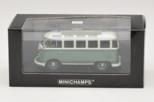 Volkswagen T1 Samba Bus Turkio Mėlyna Balta Minichamps 1:43 430052306 Metalas - nuotrauka 4 iš 4