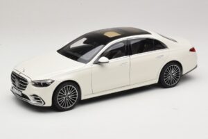 Mercedes S-Class W223 AMG Line baltas Norev 1:18 183807 Metalas