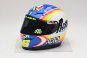 Šalmas AGV V. Rossi MotoGP Sepang 2005 Minichamps 1:2 Šalmas AGV V. Rossi MotoGP Sepang 2005 Minichamps 1:2 327050066 Metalas