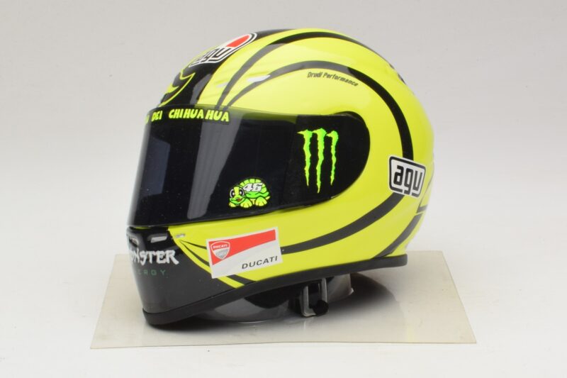 Šalmas AGV V. Rossi MotoGP Valencia Test 2009 Minichamps 1:2 327100066 Metalas