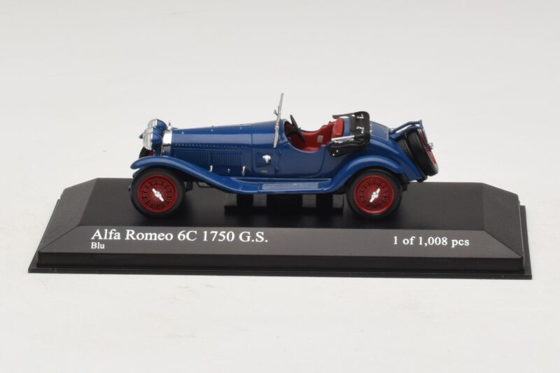 Alfa Romeo 6C 1750 G.S. Mėlynas Minichamps 1:43 Alfa Romeo 6C 1750 G.S. Mėlynas Minichamps 1:43 400120431 Metalas