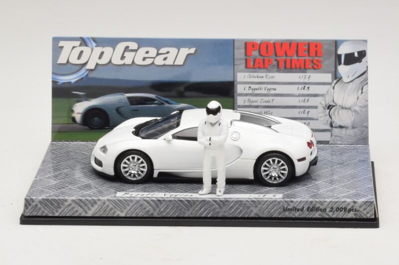 Bugatti Veyron Baltas Top Gear Leidimas Minichamps 1:43 Bugatti Veyron Baltas Top Gear Leidimas Minichamps 1:43 519431100 Metalas