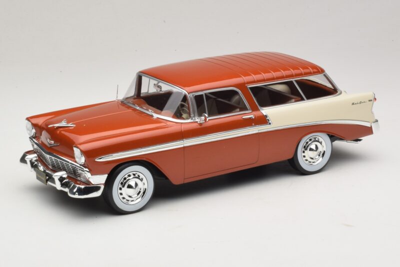 Chevrolet Bel Air Nomad Ruda Metalik & Kreminė KK-Scale 1:18 KKDC181294 Metalas