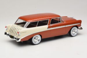 Chevrolet Bel Air Nomad Ruda Metalik & Kreminė KK-Scale 1:18 KKDC181294 Metalas - nuotrauka 2 iš 6