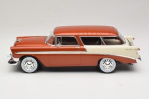 Chevrolet Bel Air Nomad Ruda Metalik & Kreminė KK-Scale 1:18 KKDC181294 Metalas - nuotrauka 3 iš 6