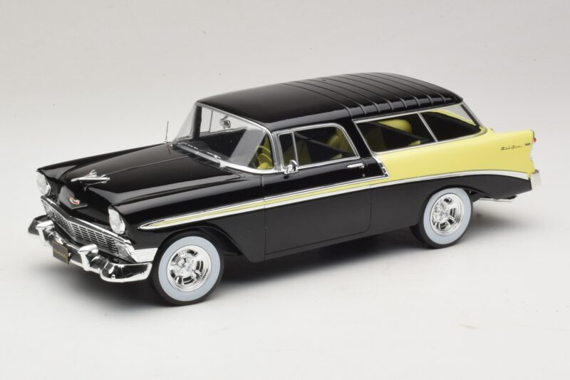 Chevrolet Bel Air Nomad Custom Juodas & Šviesiai Geltona KK-Scale 1:18 KKDC181293 Metalas