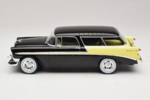 Chevrolet Bel Air Nomad Custom Juodas & Šviesiai Geltona KK-Scale 1:18 KKDC181293 Metalas - nuotrauka 3 iš 6