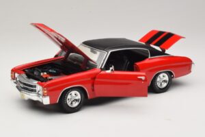 Chevrolet Chevelle SS454 Raudonas Maisto 1:18 31890-P1 Metalas - nuotrauka 2 iš 8