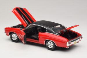 Chevrolet Chevelle SS454 Raudonas Maisto 1:18 31890-P1 Metalas - nuotrauka 5 iš 8