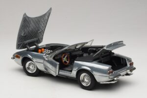 Ferrari 365 GTS Chrome Silver Hot Wheels 1:18 25738 Metalas - nuotrauka 5 iš 8