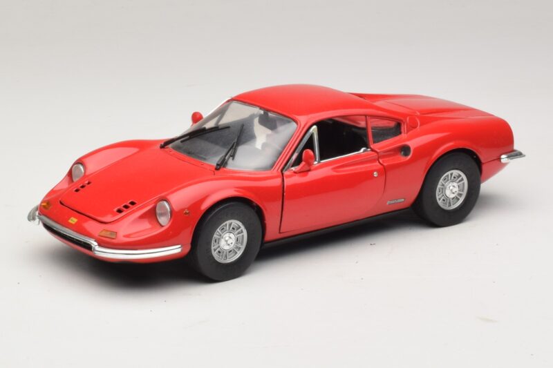 Ferrari Dino 246 Raudonas Majorette 1:18 5271 Metalas