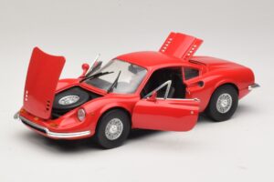Ferrari Dino 246 Raudonas Majorette 1:18 5271 Metalas - nuotrauka 2 iš 8