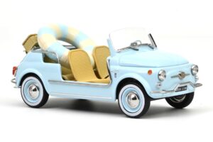 Fiat 500 Jolly Mėlynas Norev 1:18 187793 Metalas
