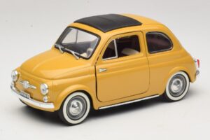 Fiat 500 Geltonas Solido 1:18 8042 Metalas
