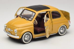 Fiat 500 Geltonas Solido 1:18 8042 Metalas - nuotrauka 2 iš 8