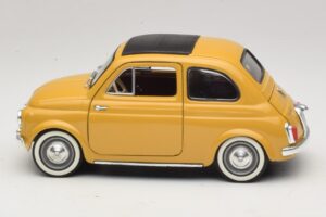 Fiat 500 Geltonas Solido 1:18 8042 Metalas - nuotrauka 4 iš 8