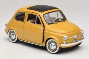 Fiat 500 Geltonas Solido 1:18 8042 Metalas - nuotrauka 6 iš 8