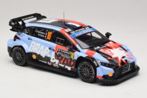 Hyundai i20 N Rally1 #16 A. Fourmaux / A. Coria Rally Monte Carlo 2026 IXO 1:18 18RMC270A Metalas - nuotrauka 4 iš 6