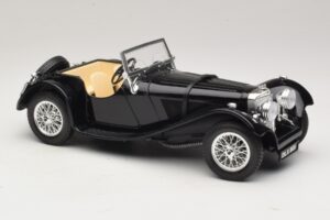 Jaguar SS100 Roadster Juodas Bburago 1:18 3006-M3 Metalas - nuotrauka 4 iš 6