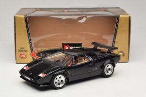 Lamborghini Countach 5000 Quattrovalvole Juodas Bburago 1:18 3337 Metalas - nuotrauka 8 iš 8