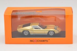 Lamborghini Miura P400 Auksinis Maxichamps 1:43 940103002 Metalas - nuotrauka 5 iš 5