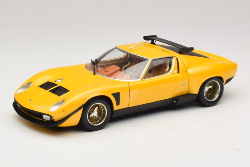 Lamborghini Miura SVR Geltonas & Juodas Kyosho 1:18 08319GY Metalas