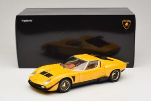 Lamborghini Miura SVR Geltonas & Juodas Kyosho 1:18 08319GY Metalas - nuotrauka 8 iš 8