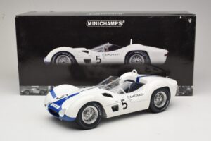 Maserati Tipo 61 #5 Camoradi S. Moss / D. Gurney 1000km Nurburgring Winner 1960 Minichamps 1:12 120601205 Metalas - nuotrauka 8 iš 8