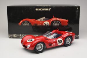 Maserati Tipo 61 #98 C. Shelby Times Mirror GP For Sportscars 1960 Minichamps 1:12 120601298 Metalas - nuotrauka 8 iš 8