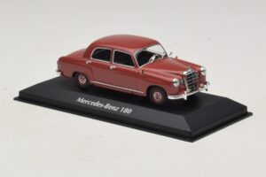 Mercedes 180 W120 Raudonas Maxichamps 1:43 940033101 Metalas - nuotrauka 3 iš 5