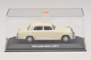 Mercedes 220 S W180 Baltas Maxichamps 1:43 940033000 Metalas - nuotrauka 4 iš 5