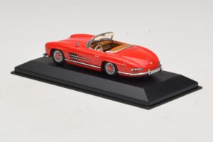 Mercedes 300 SL W198 Raudonas Su Rudu Salonu Minichamps 1:43 MB009 Metalas - nuotrauka 3 iš 5