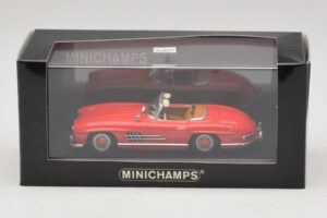 Mercedes 300 SL W198 Raudonas Su Rudu Salonu Minichamps 1:43 MB009 Metalas - nuotrauka 5 iš 5