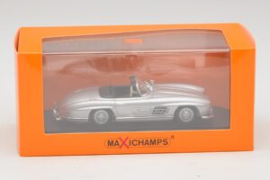 Mercedes 300 SL W198 Roadster Sidabrinis Maxichamps 1:43 940039030 Metalas - nuotrauka 5 iš 5
