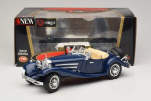Mercedes 500K Roadster Mėlynas Bburago 1:20 3070 Metalas - nuotrauka 8 iš 8