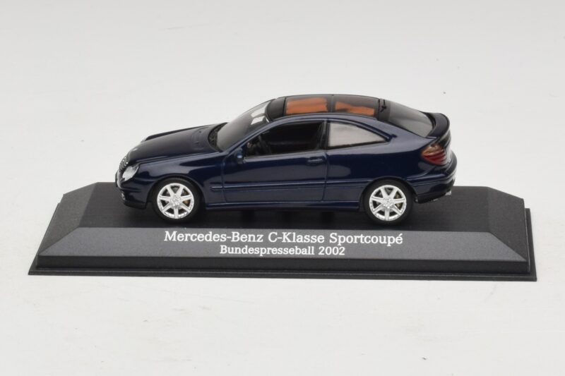 Mercedes C-Class Sportscoupe CL203 Blue Metallic Bundespressball Minichamps 1:43 MB010 Metalas